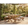 DKD Home Decor Mesa Set 3 Teca 200x100x78 Marrón