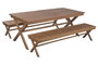 DKD Home Decor Mesa Set 3 Teca 200x100x78 Marrón