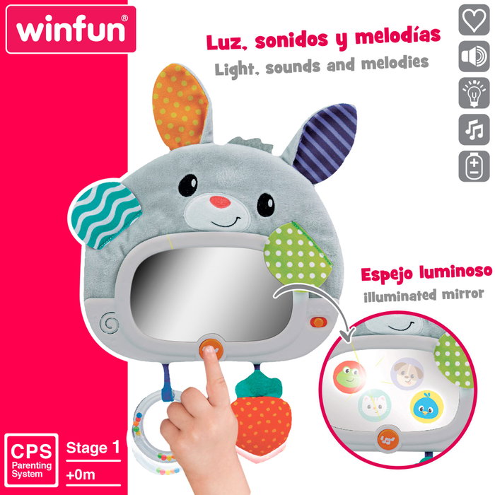 Winfun Espejo para cuna interactivo con luz y sonido