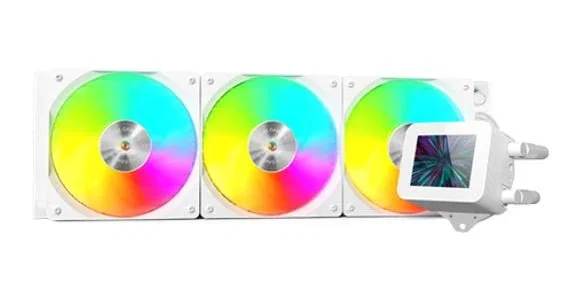 Mars Gaming ML-VISION360W Refrigeración Líquida AIO CPU 360mm Blanco con Pantalla LCD IPS Rotable 360° ARGB, Compatible Intel y AMD