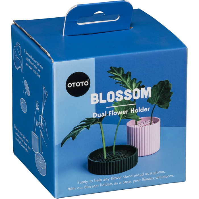 Ototo Blossom Flower Holder rosa / verde