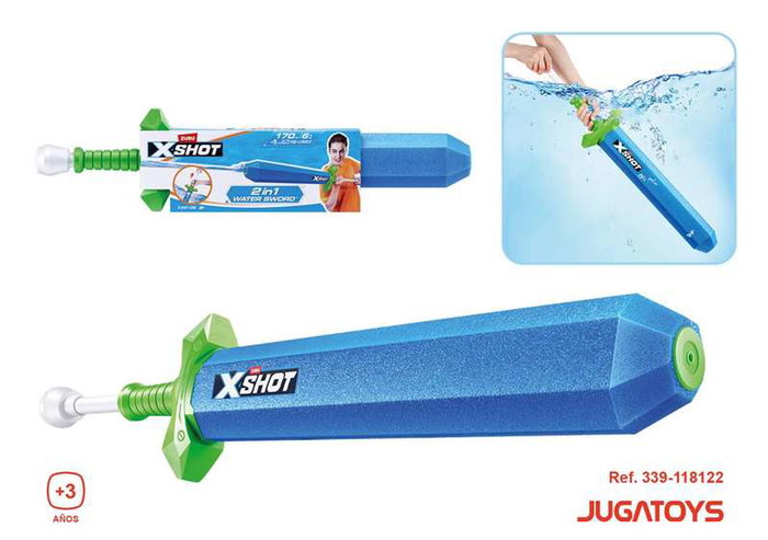 Zuru Espada Lanzador de Agua X-Shot 2 en 1, 15.5x65x5.5cm, Modelos Surtidos para Mayores de 6 Años