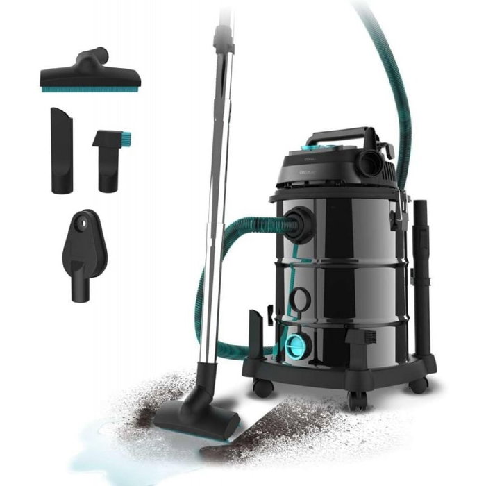 Cecotec Aspirador Conga Rockstar Wet & Dry Steel Pro Tool 1600 W 30 L HEPA Acero
