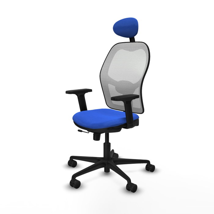 PIQUERAS Y CRESPO Silla de oficina Jorquera Azul y Blanco con Mecanismo Sincro/Traslack