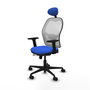 PIQUERAS Y CRESPO Silla de oficina Jorquera Azul y Blanco con Mecanismo Sincro/Traslack