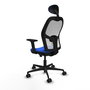 PIQUERAS Y CRESPO Silla de oficina Jorquera Azul y Blanco con Mecanismo Sincro/Traslack