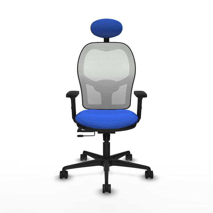 PIQUERAS Y CRESPO Silla de oficina Jorquera Azul y Blanco con Mecanismo Sincro/Traslack