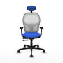 PIQUERAS Y CRESPO Silla de oficina Jorquera Azul y Blanco con Mecanismo Sincro/Traslack