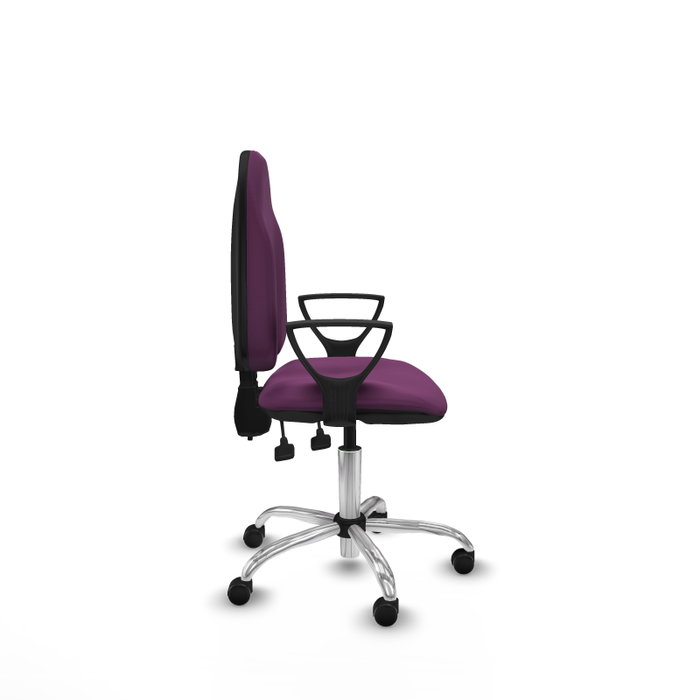 PIQUERAS Y CRESPO Silla de oficina Algarra Morada con mecanismo de doble maneta PIQUERAS Y CRESPO Silla de oficina Algarra Morada con mecanismo de doble maneta