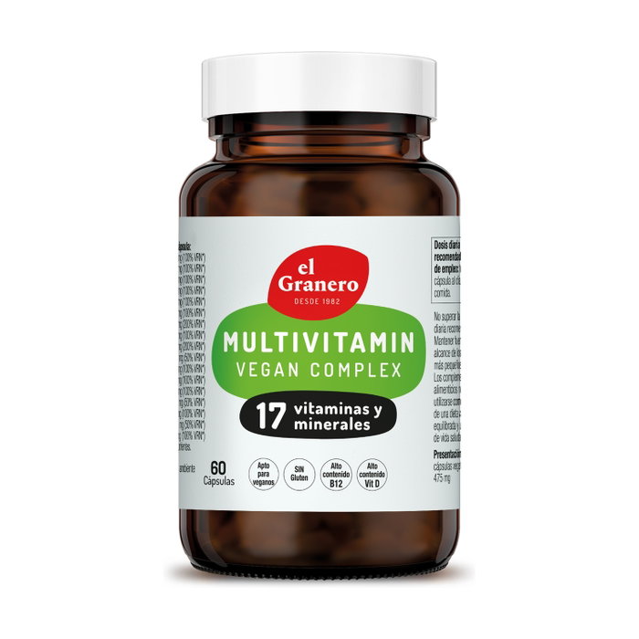 El Granero Integral Vegan Complex Plus 457mg 60 Cápsulas – Pack 6 Unidades El Granero Integral Vegan Complex Plus 457mg 60 Cápsulas – Pack 6 Unidades