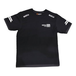 Sparco Camiseta Técnica Alta Visibilidad Negra Talla M 50% Algodón 50% Poliéster