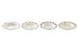 DKD Home Decor Platos de Porcelana Flores Shengda Surtido de 4 Modelos