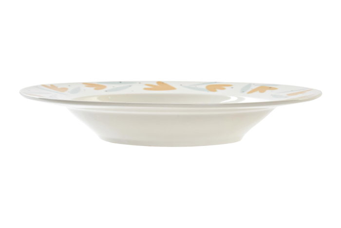 DKD Home Decor Platos de Porcelana Flores Shengda Surtido de 4 Modelos