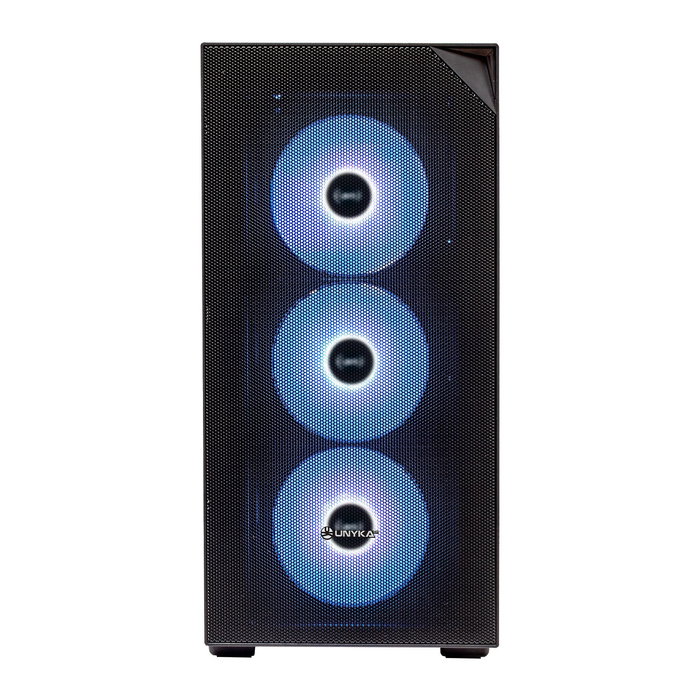 Caja pc unykach revelat mesh black atx, micro atx, itx - 3.5", 2.5" - usb-a 3.0, usb-c y