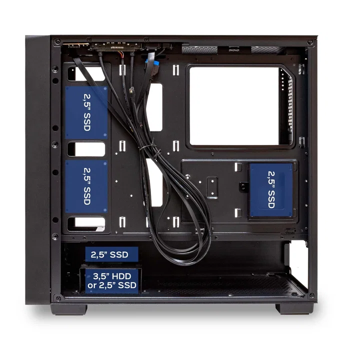 Caja pc unykach revelat mesh black atx, micro atx, itx - 3.5", 2.5" - usb-a 3.0, usb-c y