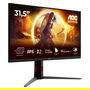 AOC U32G4U Monitor Gaming 80 cm (31.5") 4K UHD 3840x2160 Fast IPS 320Hz 1ms GTG HDR400 HDMI 2.1 DisplayPort 1.4 USB Negro y Rojo