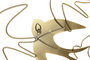 DKD Home Decor Decoración de Pared Metal Golondrinas Dorado 52x14x37 cm