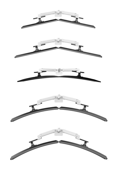 Newstar Neomounts DS65S-950WH2 Brazo para dos monitores de 24-34 pulgadas Blanco