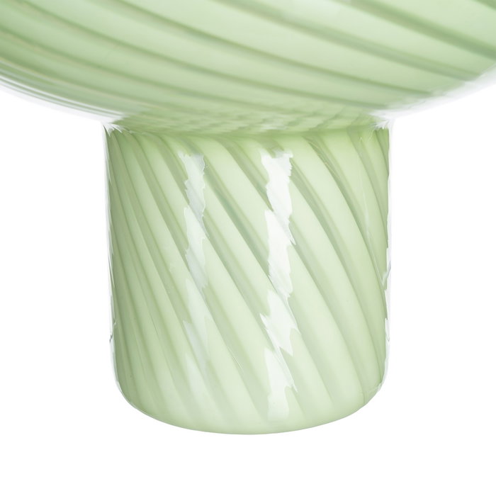 Lámpara Mesa Verde-Blanco Cristal 25 X 25 X 22 cm