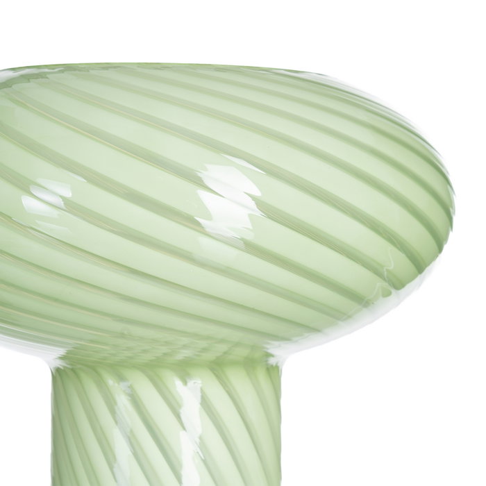 Lámpara Mesa Verde-Blanco Cristal 25 X 25 X 22 cm