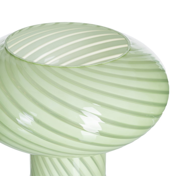 Lámpara Mesa Verde-Blanco Cristal 25 X 25 X 22 cm