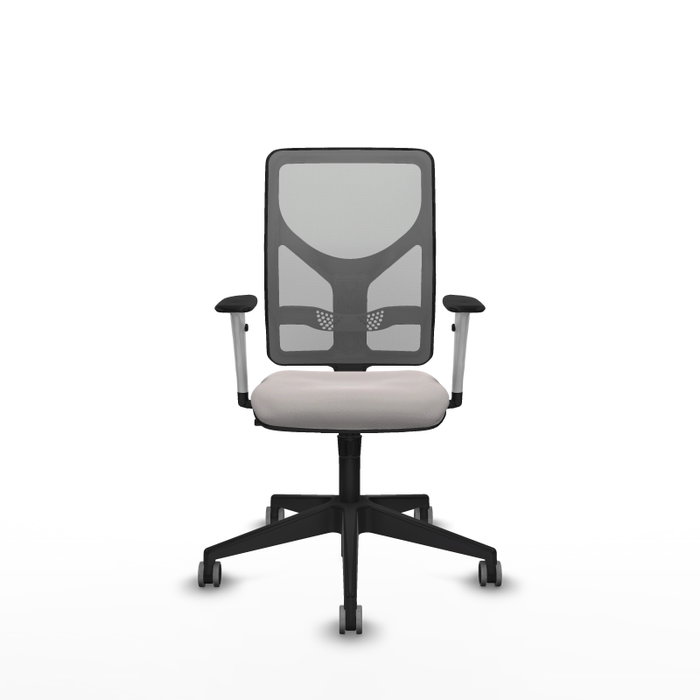 PIQUERAS Y CRESPO Silla de oficina Motilla con mecanismo Sincro, Blanco y Gris PIQUERAS Y CRESPO Silla de oficina Motilla con mecanismo Sincro, Blanco y Gris