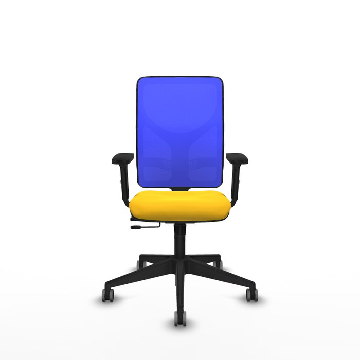 PIQUERAS Y CRESPO Silla de oficina Motilla con mecanismo Sincro/Traslack, Amarillo y Azul PIQUERAS Y CRESPO Silla de oficina Motilla con mecanismo Sincro/Traslack, Amarillo y Azul