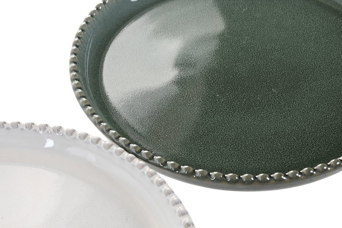 DKD Home Decor Platos de Gres Jiahua 25 Surtidos de Colores de 26x26x3 cm DKD Home Decor Platos de Gres Jiahua 25 Surtidos de Colores de 26x26x3 cm