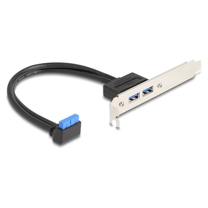 DeLOCK Soporte de ranura 1 x USB 5 Gbps 90° a 2 x USB 5 Gbps Tipo-A 50 cm DeLOCK Soporte de ranura 1 x USB 5 Gbps 90° a 2 x USB 5 Gbps Tipo-A 50 cm