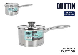 Inde Cazo 16 cm (1.8L) Acero Inoxidable con Tapa "Hermes" Qt (8 Unidades)