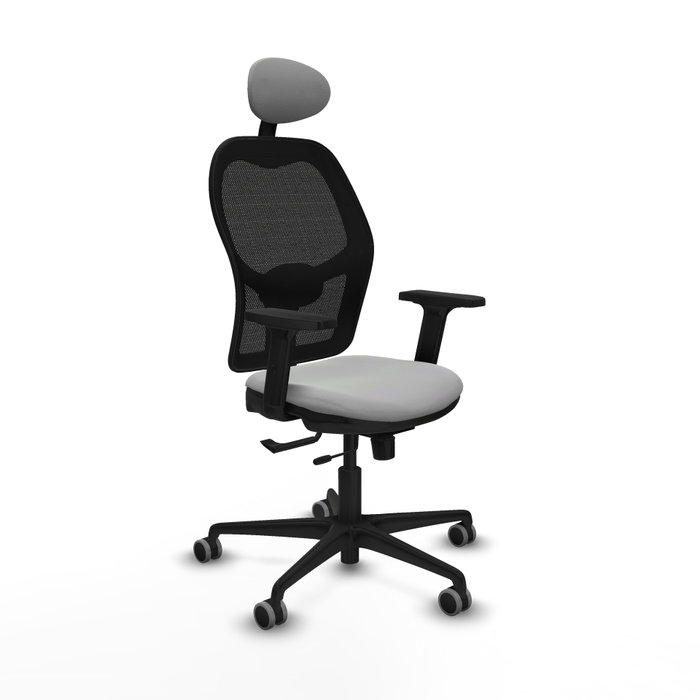 PIQUERAS Y CRESPO Silla de oficina Jorquera con mecanismo Sincro/Traslack, Gris claro y Negro PIQUERAS Y CRESPO Silla de oficina Jorquera con mecanismo Sincro/Traslack, Gris claro y Negro