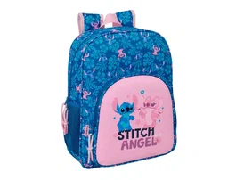 Safta Mochila Junior Adaptable a Carro Colección Stitch Lilo 38 x 32 x 12 cm