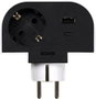 Simon Adaptador giratorio Schuko 1 toma + USB A+C 30 W