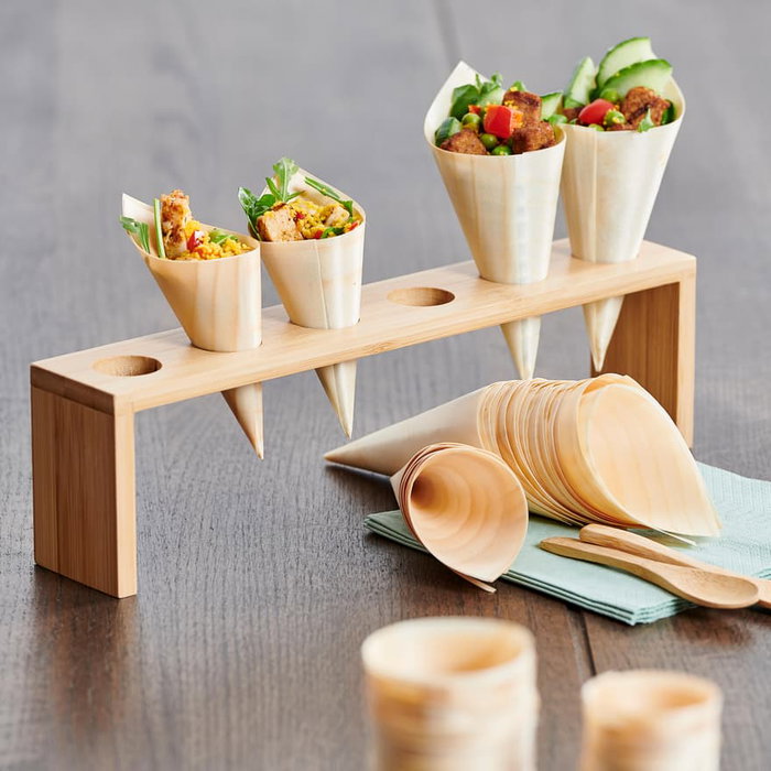 Algon Set de 10 Conos de Madera Natural para Decoración o Artesanía, 15.5 cm de Alto (24 Unidades)