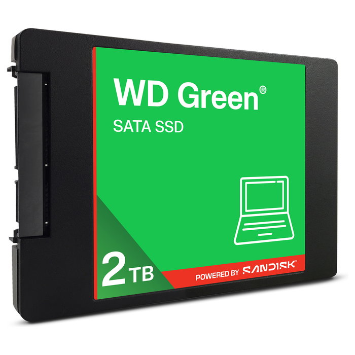 Western Digital Green WDS200T5G0A-00CPT0, Disco SSD Interno de 2 TB, M.2 SATA III, 6 Gb/s, 545 MB/s, 3D NAND, 7 mm, 2.5 pulgadas