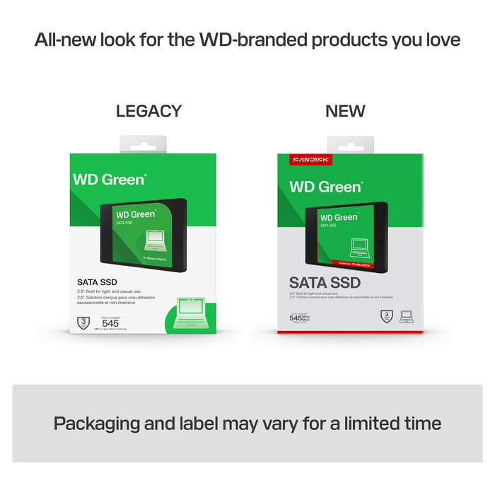 Western Digital Green WDS200T5G0A-00CPT0, Disco SSD Interno de 2 TB, M.2 SATA III, 6 Gb/s, 545 MB/s, 3D NAND, 7 mm, 2.5 pulgadas
