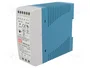 MEAN WELL MDR-40-24 Alimentador de impulso para carril DIN 40W 24VDC