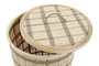 DKD Home Decor Set de 2 Cestas de Bambú con Tapa, Marrón