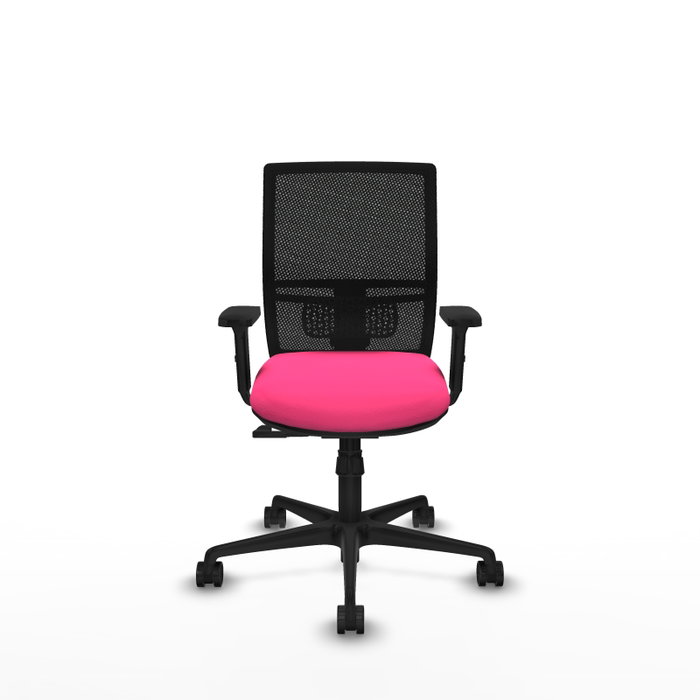 PIQUERAS Y CRESPO Silla de oficina Yunquera Rosa con mecanismo Sincro