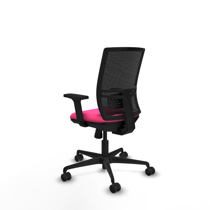 PIQUERAS Y CRESPO Silla de oficina Yunquera Rosa con mecanismo Sincro