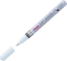 PENTEL Marcador Permanente MFP10 Blanco Punta Fina (Pack de 12)