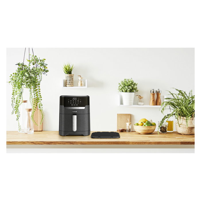Tefal Easy Fry & Grill EY5058 - Freidora de aire caliente 4.2L para 6 personas con 8 programas: freir, asar, grill, deshidratar, 80-200°C, 1550W, Negro Tefal Easy Fry & Grill EY5058 - Freidora de aire caliente 4.2L para 6 personas con 8 programas: freir, asar, grill, deshidratar, 80-200°C, 1550W, Negro