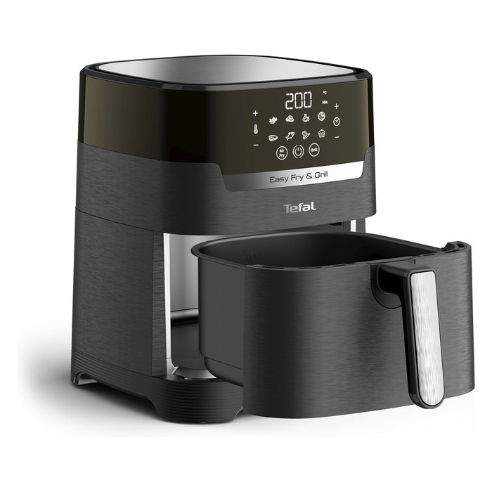 Tefal Easy Fry & Grill EY5058 - Freidora de aire caliente 4.2L para 6 personas con 8 programas: freir, asar, grill, deshidratar, 80-200°C, 1550W, Negro Tefal Easy Fry & Grill EY5058 - Freidora de aire caliente 4.2L para 6 personas con 8 programas: freir, asar, grill, deshidratar, 80-200°C, 1550W, Negro