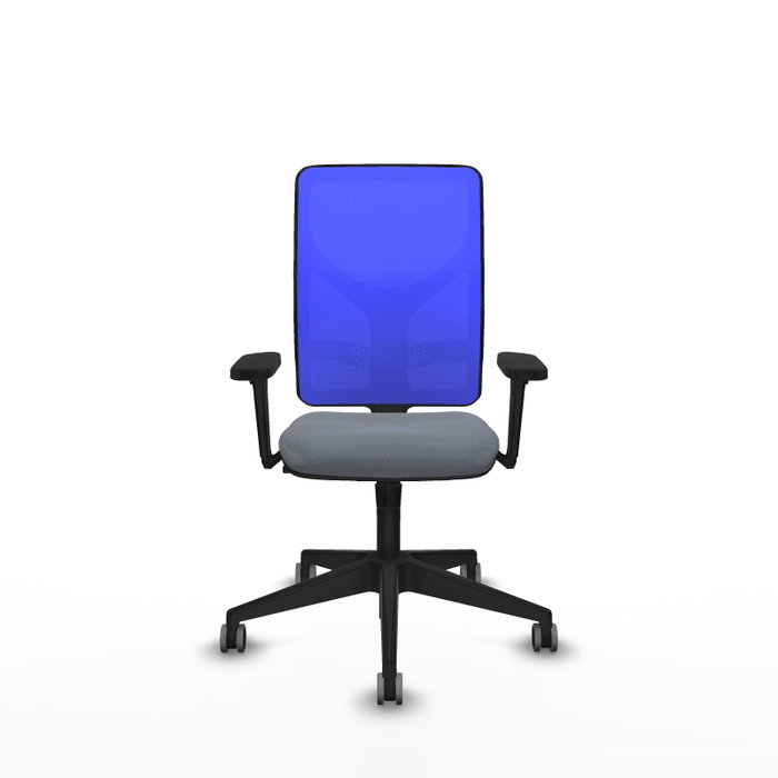 PIQUERAS Y CRESPO Silla de oficina Motilla con mecanismo Sincro, Gris y Azul