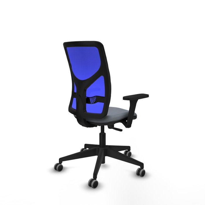 PIQUERAS Y CRESPO Silla de oficina Motilla con mecanismo Sincro, brazos 3D y ajuste lumbar, Gris/Azul PIQUERAS Y CRESPO Silla de oficina Motilla con mecanismo Sincro, brazos 3D y ajuste lumbar, Gris/Azul