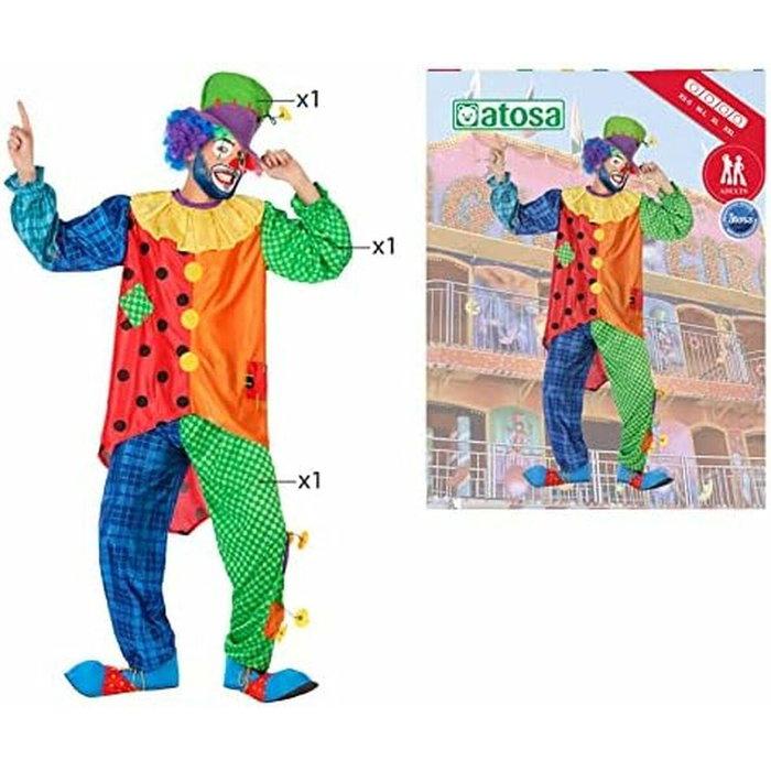 Disfraz Payaso Hombre Adulto Retales Arcoiris XL Disfraz Payaso Hombre Adulto Retales Arcoiris XL