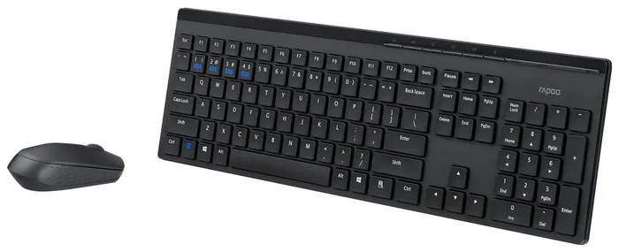 Rapoo 8110M Kit teclado y ratón inalámbrico multi-modo negro layout polaco