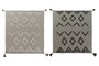 DKD Home Decor Plaid Scandi Beige Blanco 170 x 130 cm (2 Unidades) Algodon