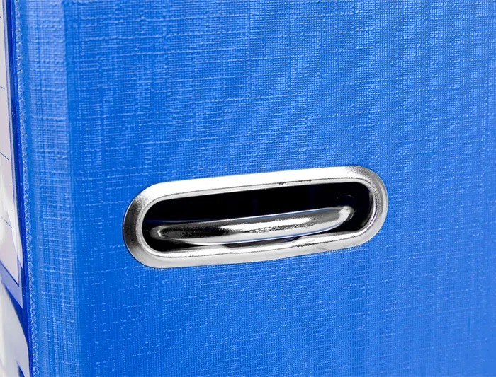 Liderpapel Archivador de Palanca Folio Documenta Forrado PVC con Rado Lomo 75mm Azul Compresor Metálico