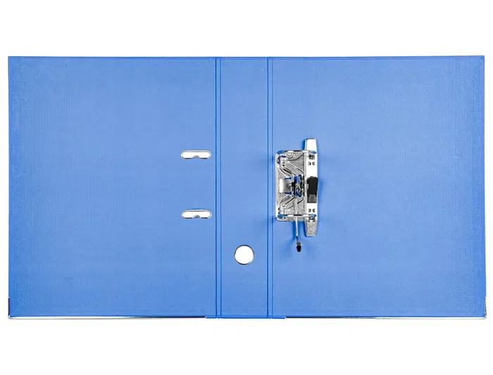 Liderpapel Archivador de Palanca Folio Documenta Forrado PVC con Rado Lomo 75mm Azul Compresor Metálico